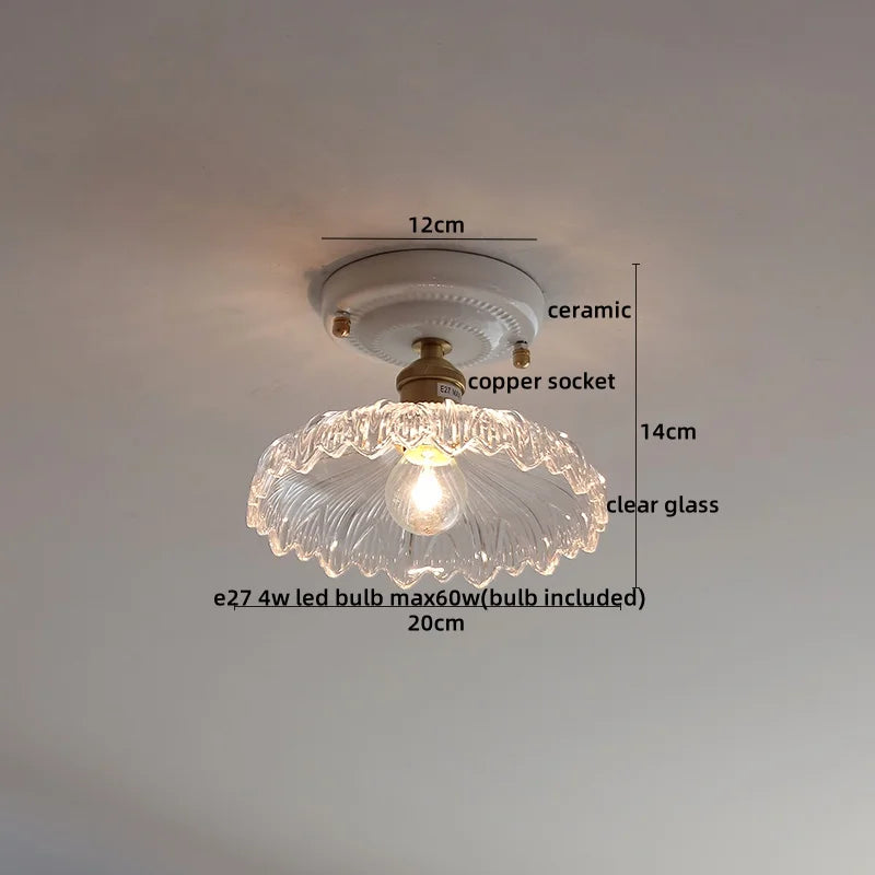 DecorBites™ Ceramic LED Ceiling Light Creamy White Nordic Indoor Lighting Fixture