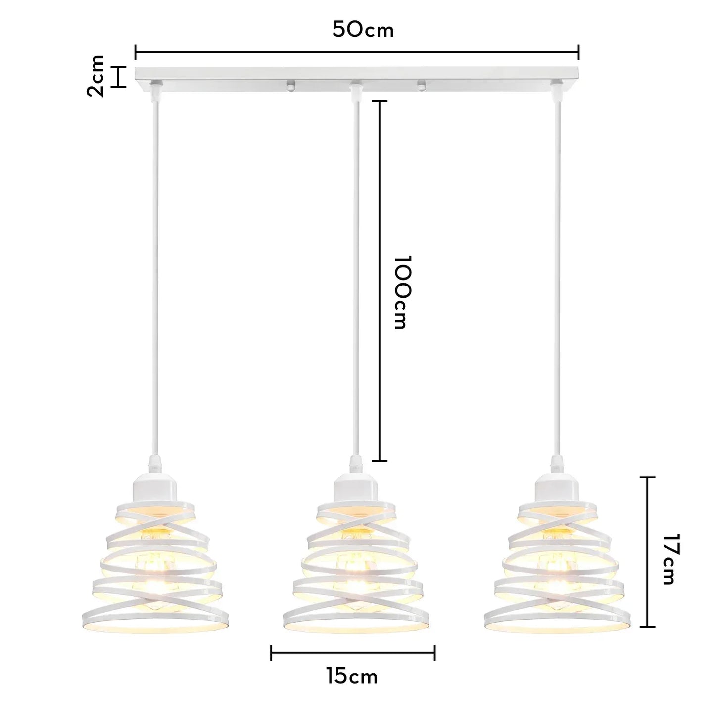 DecorBites™ Industrial Wood Pendant Chandelier for Dinning Living Room Kitchen LED Fixture