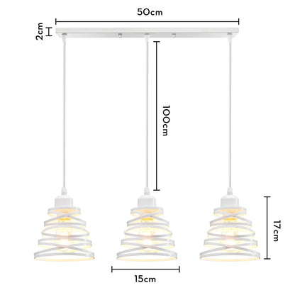 DecorBites™ Industrial Wood Pendant Chandelier for Dinning Living Room Kitchen LED Fixture