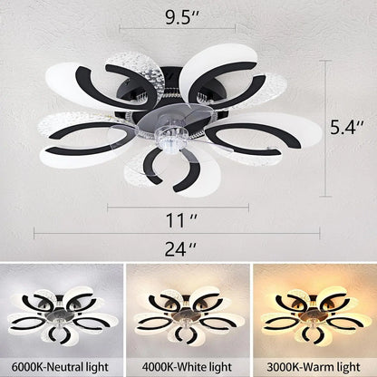 DecorBites™ Ceiling Fan Light LED, Remote Control, Silent, 220V