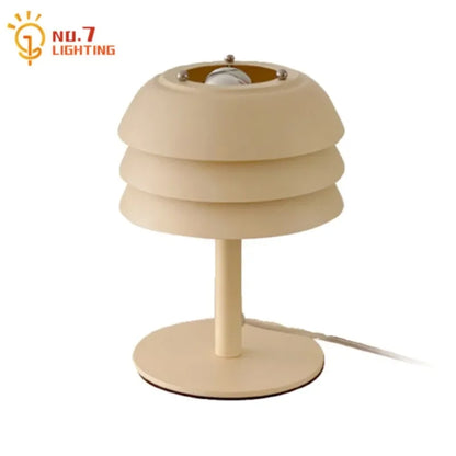 DecorBites™ Cream Medieval Design LED Table Lamp for Bedroom, Living Room, Kitchen, Cafe