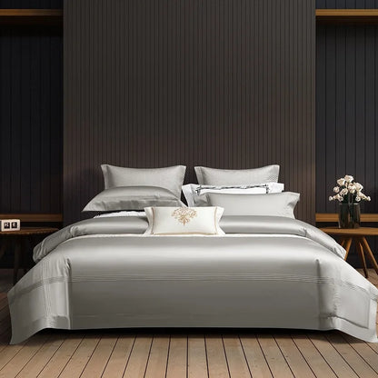 DecorBites™ 1000TC Egyptian Cotton Luxury Hotel Bedding Set: Duvet Cover, Sheet Set, Pillowcases