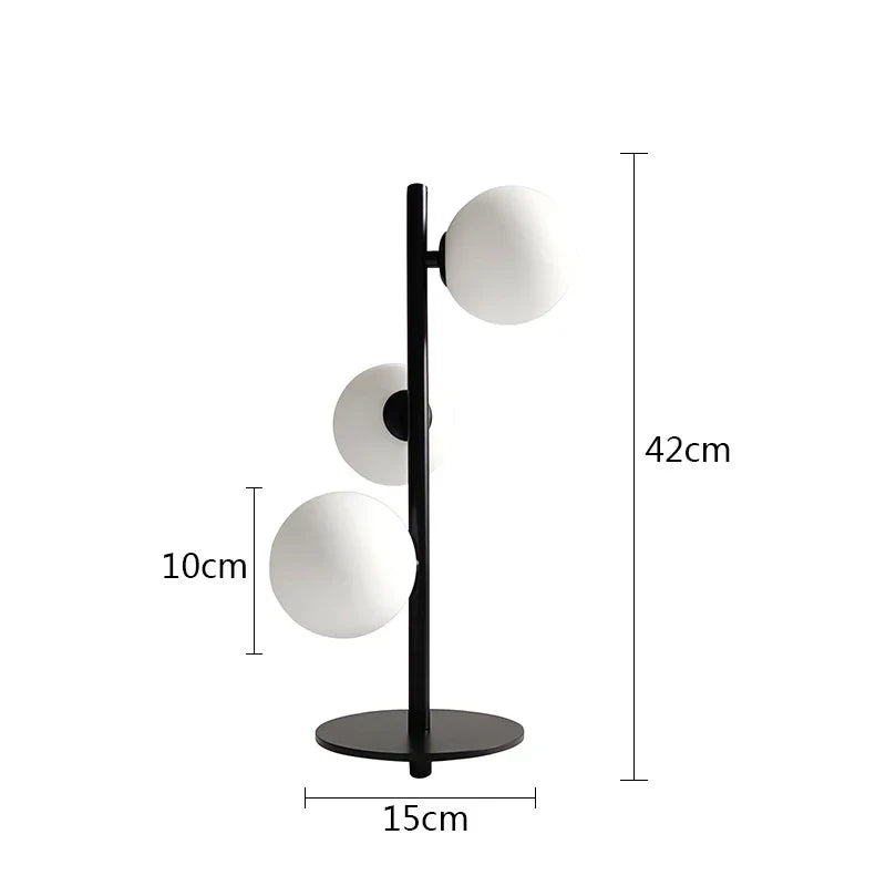 DecorBites™ LED Gold Table Lamp with Milk White Glass Lampshade