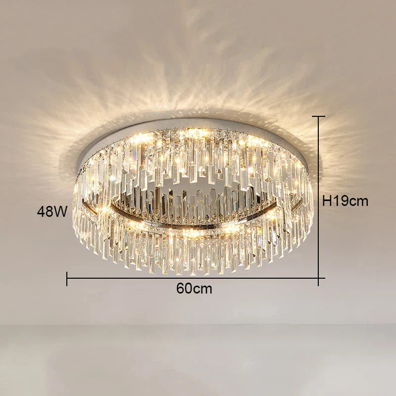 DecorBites™ Crystal Ceiling Lamp: Modern Minimalist Light Luxury for Home Indoor Lighting