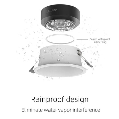 DecorBites™ 7W LED Downlight: IP65 Waterproof, Ultra-thin Design, 30° Beam Angle