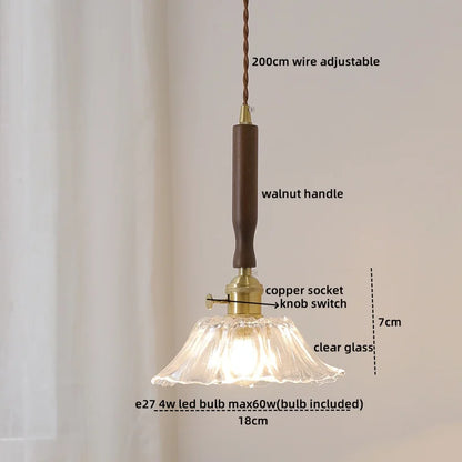 DecorBites™ Blue Glass LED Pendant Lamp for Dining Living Room Bedroom