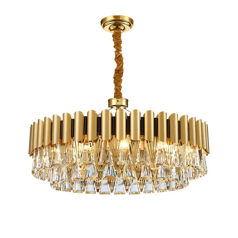 ™ Gold Crystal Chandelier Lights LED Nordic Classic Living Room Lamparas