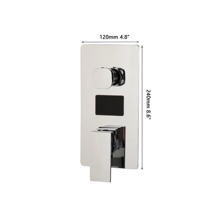 DecorBites™ Digital Shower Mixer Valve Control Panel with Single Handle - Wall Mount