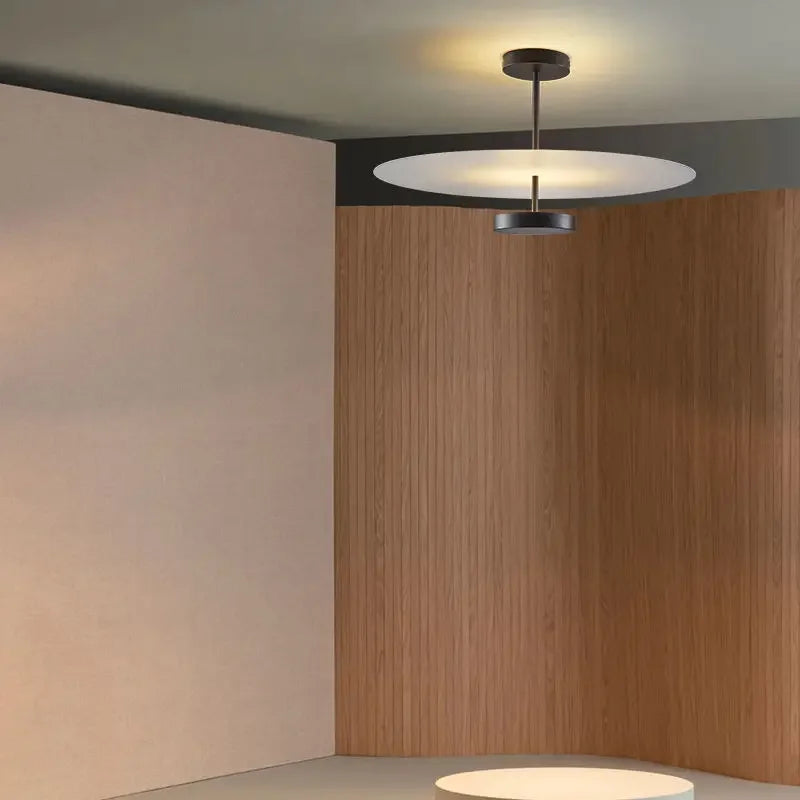DecorBites™ Acrylic Black Round Chandelier for Bedroom and Salon Lighting