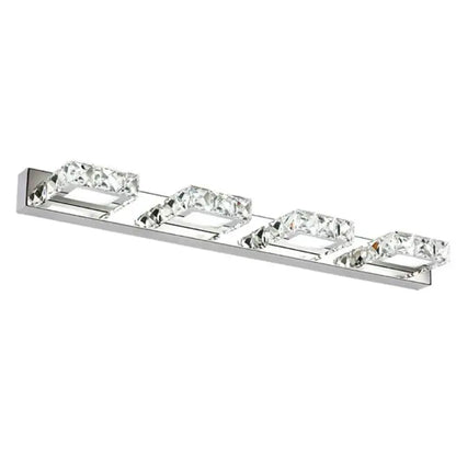 DecorBites™ Crystal LED Mirror Light: Modern Bathroom Wall Sconce Stainless Steel Lighting Fixtures