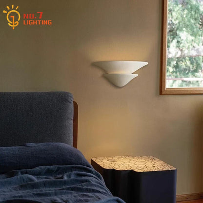 DecorBites™ Cream Wind LED Gypsum Wall Lamp - Semi-round Umbrella Design