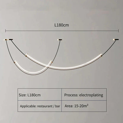 DecorBites™ Designer Arc Line Restaurant Lighting Chandelier