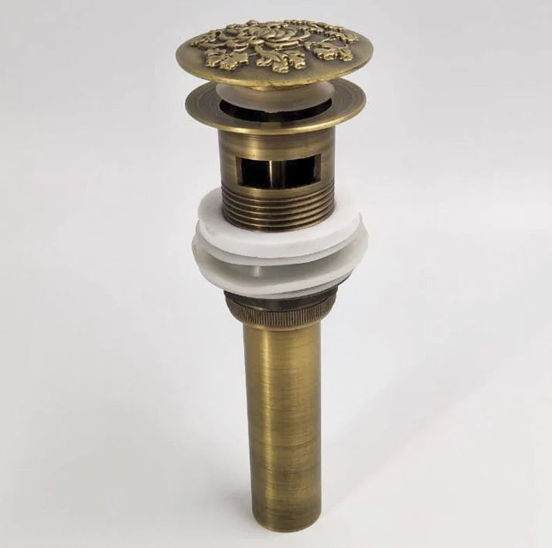 DecorBites™ Antique Brass Vessel Sink Drain - Bathroom Accessory