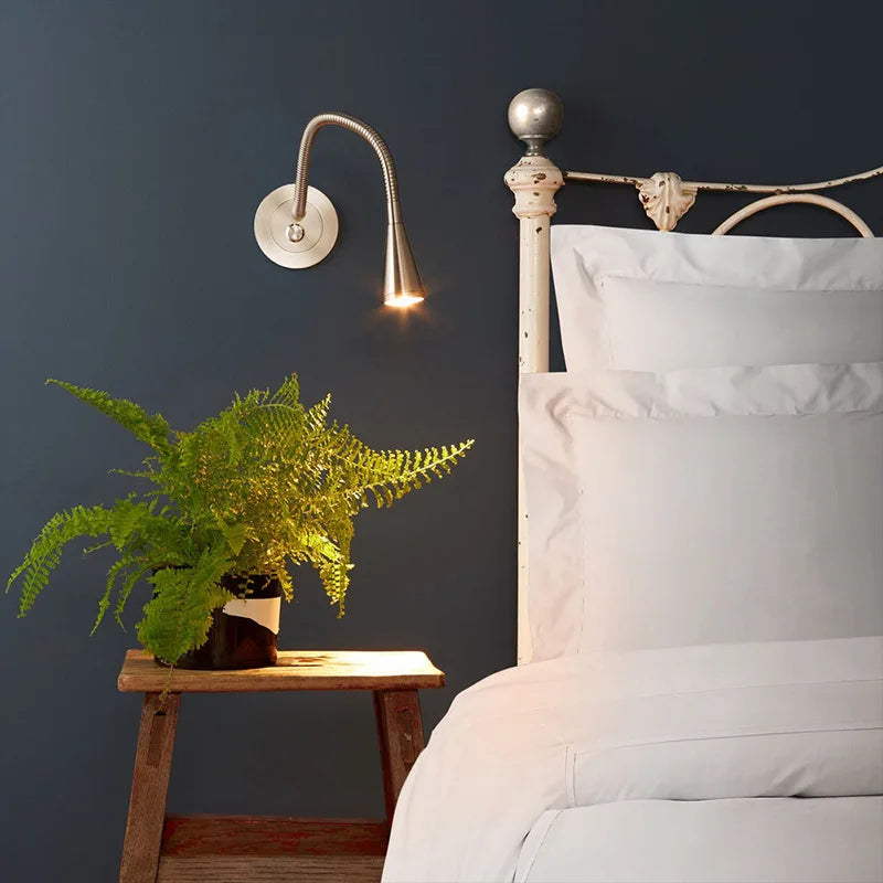 DecorBites™ Aluminum LED Gooseneck Wall Sconce for Bedroom Spotlight Reading Light