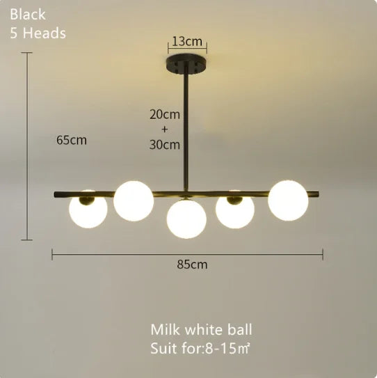 ™ Gold Glass Ball LED Pendant Light for Kitchen Dining Room Lighting