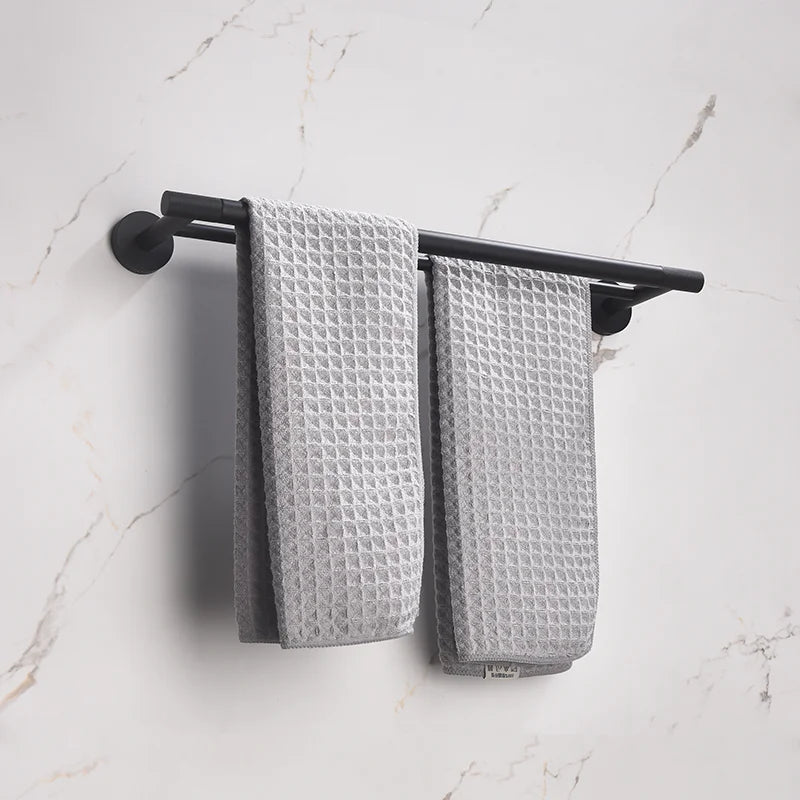 DecorBites™ Bathroom Hardware Set: Towel Rack, Toilet Brush, Paper Holder, Soap Dispenser, Towel Bar, Hook