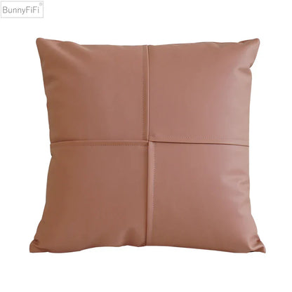DecorBites™ Ivory Leather Pillow Cover 45x45cm for Home Decoration