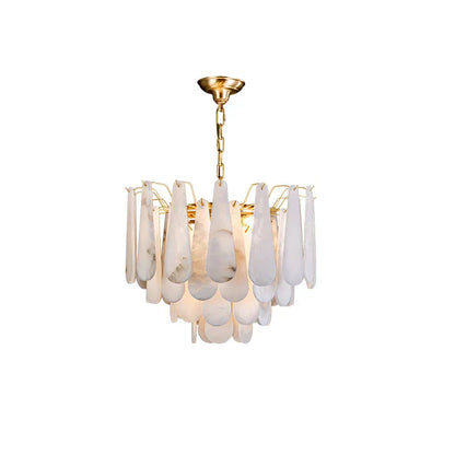 DecorBites™ Alabaster Lustre LED Chandelier for Dining Room