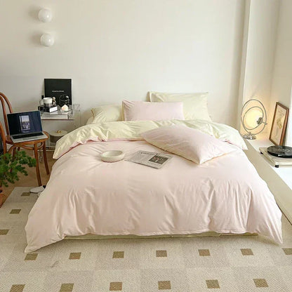DecorBites™ Cotton Queen Bedding Set: Duvet Cover, Sheets, Quilt Cover, Pillow Covers -Soft & Comfortable