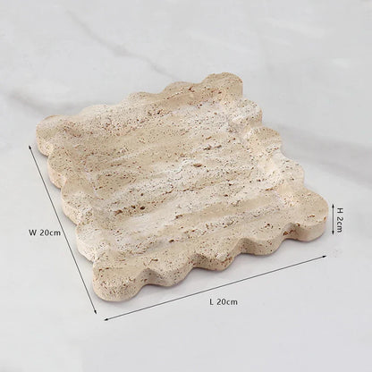 DecorBites™ Calacatta Viola Marble Tray: Luxury Vanity & Kitchen Decor Tray
