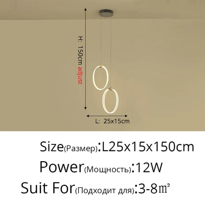 DecorBites™ Acrylic Circle Chandelier Pendant Lights - Modern Indoor Lighting Decor for Living Room