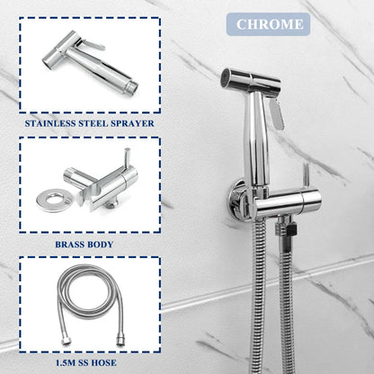 DecorBites™ Gold Bidet Faucet Handheld Sprayer Single Cold Water Tap Hygienic Toilet Shower