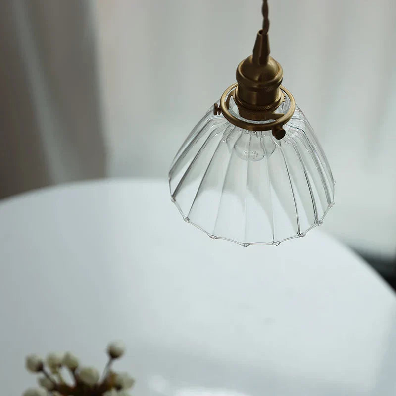 DecorBites™ Clear Glass Wire Pendant Light Fixture Nordic Modern Hanging Lamp