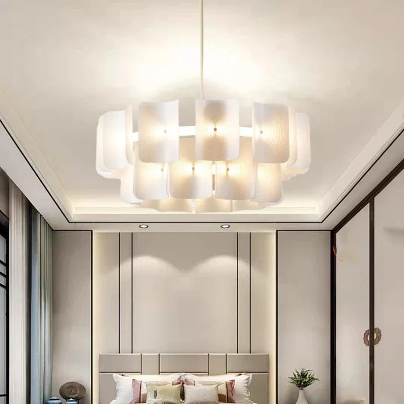 ™ LED Chandelier: Modern Acrylic Kitchen Lighting Fixture with Changeable Dimming