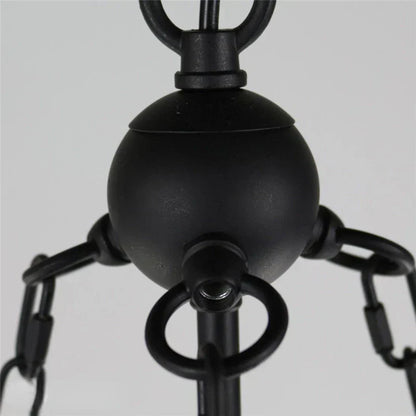 DecorBites™ Glass Bucket Pendant Light Retro Dining Room Foyer Black/Rust LED Fixture