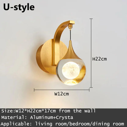 DecorBites™ Crystal LED Wall Sconce for Elegant Home Décor