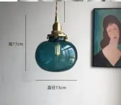DecorBites™ Blue Glass Pendant Lights for Bedroom Dinning Living Room