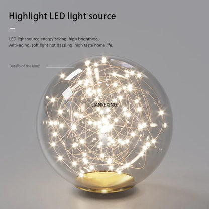 DecorBites™ Glass Ball Chandelier for Dining Room Kitchen Office Front Desk