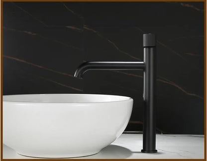 DecorBites™ Brushed Gold Basin Faucet: Solid Brass Hot Water Mixer Sink Tap
