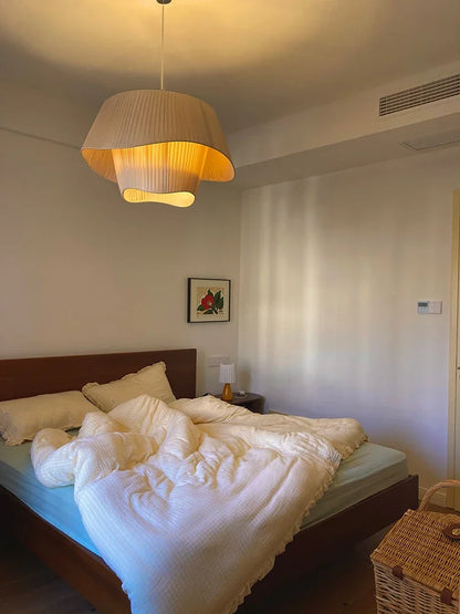 DecorBites™ Designer LED Fabric Pendant Light for Bedroom, Home Decor, Hanging Chandelier
