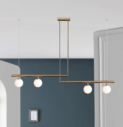 DecorBites™ LED Linear Hanging Lamp for Home Modern Minimalist Living Room Chandelier