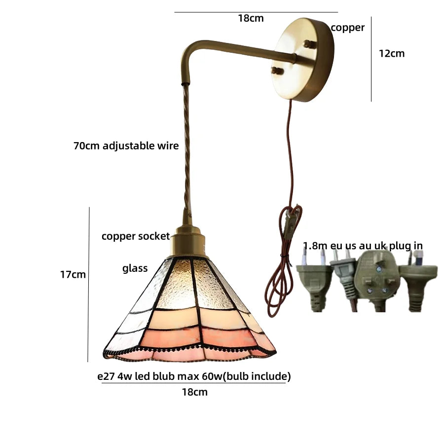 DecorBites™ Ceramic LED Wall Lights with Pull Chain Switch for Restaurant and Bedside