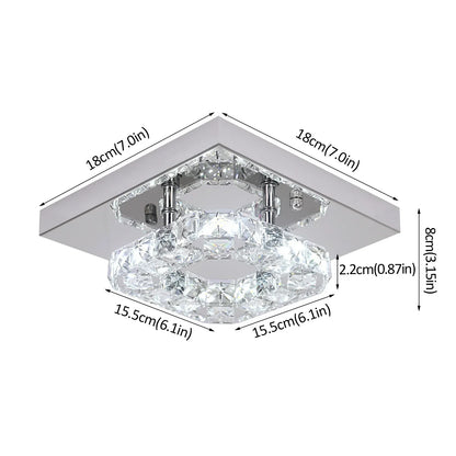 DecorBites™ Crystal LED Pendant Chandelier for Dining Living Room Decor
