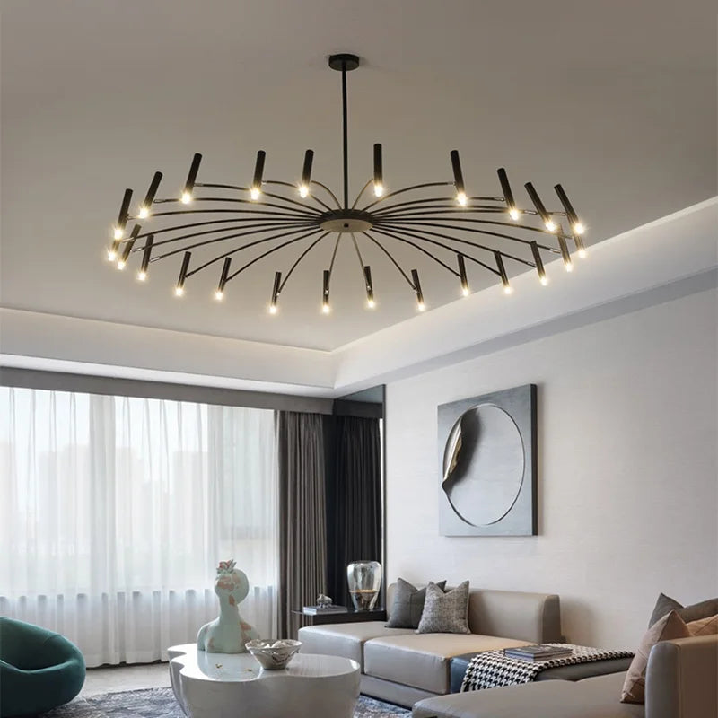 DecorBites™ LED Ceiling Chandelier: Minimalist Nordic Home Lighting for Living Room, Bedroom, Dining Area