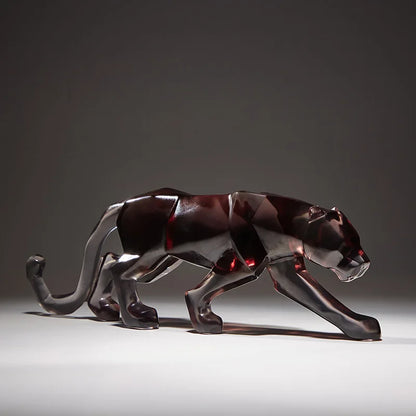 DecorBites™ Leopard Cheetah Resin Animal Sculptures for Home Decor