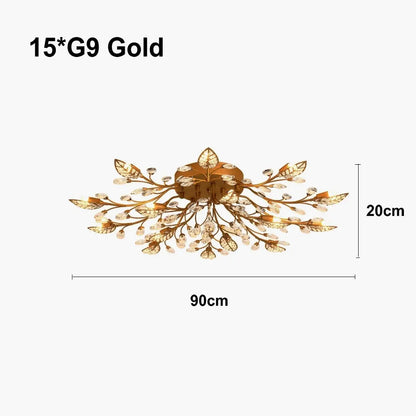 DecorBites™ Crystal Ceiling Chandelier for Living Room Bedroom Kitchen Indoor LED Lighting