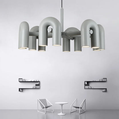 DecorBites™ LED Macaron Pendant Chandelier - Modern U Shape Hanging Lamp