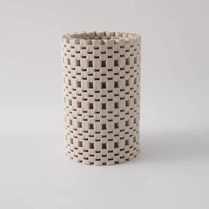 DecorBites™ Geometric Folding Ceramic Flower Vase Home Decor Handicrafts