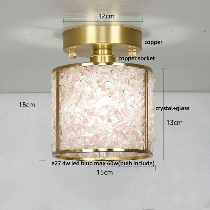 DecorBites™ Column Glass Crystal Ceiling Light for Nordic Modern Home Decor