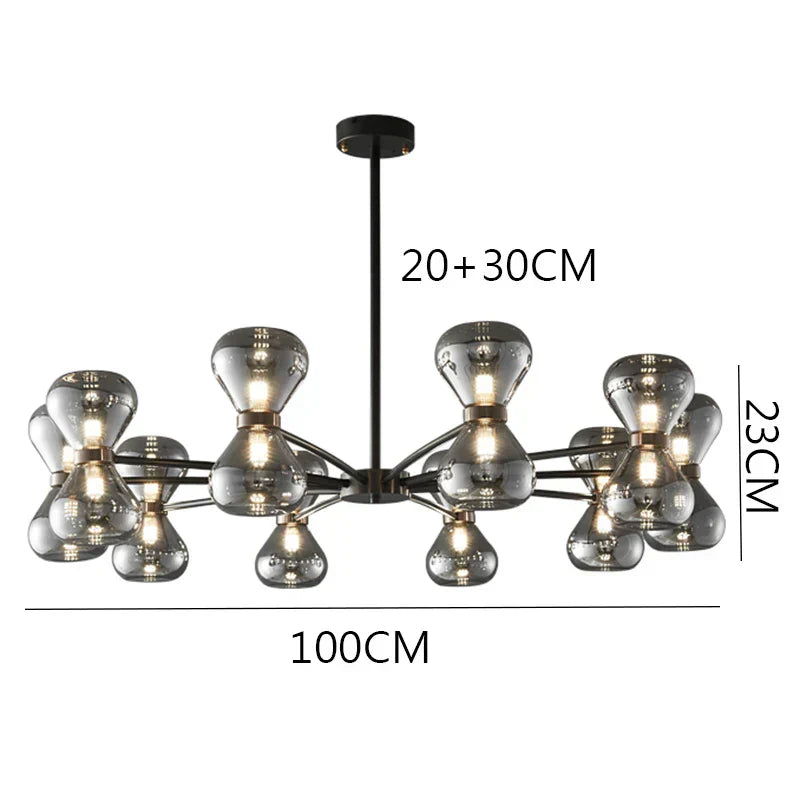 DecorBites™ LED Pendant Chandelier for Indoor Lighting and Living Room Decor