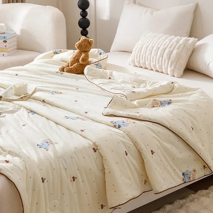 DecorBites™ Cooling Summer Blanket | Soft & Breathable Natural Plant Comforter