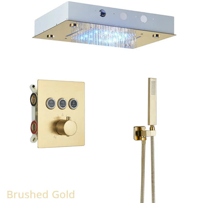 DecorBites™ 3-Way Shower System with Rainfall Waterfall Head and Bathtub Mixer Tap.