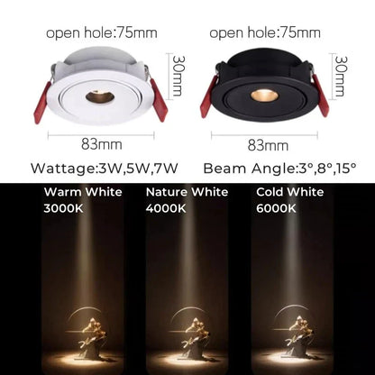 DecorBites™ LED Mini Ceiling Downlights: Anti-Glare Spot Lighting Fixture for Cabinets, Showcases, and more