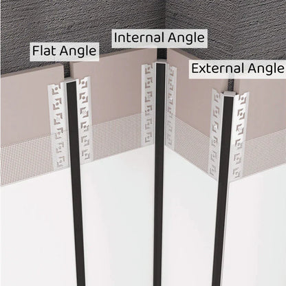DecorBites™ Black LED Aluminum Profile for Invisible Ceiling Light Strip Bar