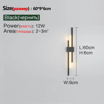 DecorBites™ LED Grille Living Room Sofa TV Wall Lamp Strip, Minimalist Modern Bedroom Bedside Lighting