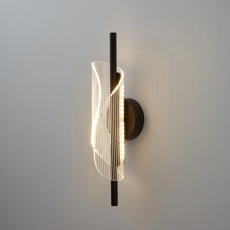 ™ Gold Black LED Wall Sconce Light for Bedroom Living room Aisle Corridor